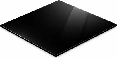 Produktbild von HOOZ Glasplatte – Tischplatte aus ESG-Sicherheitsglas 6 mm mit Kantenschliff, für Couchtisch, Glastisch, quadratisch 40 x 40 cm, Schwarz