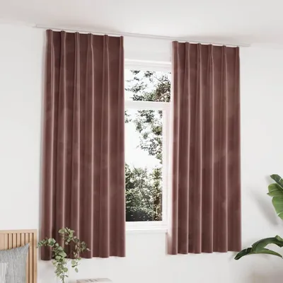 Immagine prodotto di VIDAXL -Vorhänge Blackout 2 STs mit Haken 140x175 cm Velvet Pink