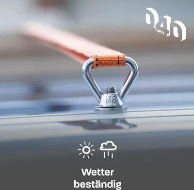 Obrázek produktu pro 040 Parts Nerezové kotevní oka, sada 4 ks, pro střešní nosiče s profilem C pro VW T5, T6, T6.1 nebo Opel Crosscamp