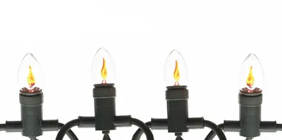 Produktbild von Lichterkette 10 Flackerkerzen Kerzenlichterkette Flammen-Optik Innen- & Außenbereich 4m
