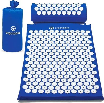 Produktbild von Famanu Acupressurmat für Entspannung und Durchblutung - Rückenmassage Mat mit Druckpunktmatte und Acupressurkissen