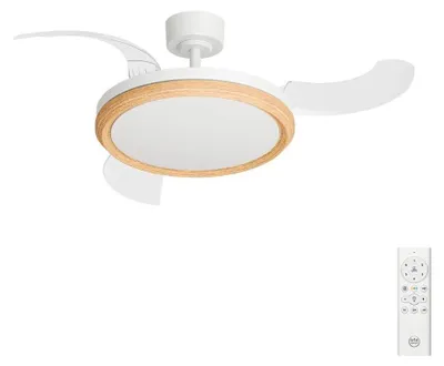 Immagine prodotto di Ventilatore a soffitto con pale a scomparsa a luce led con 8 livelli di regolazione