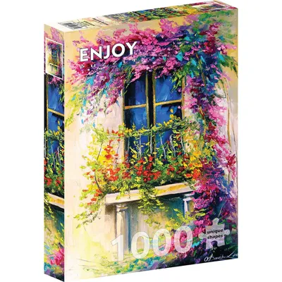 Image de Puzzle 1000 pièces Enjoy – Balcon fleuri