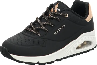 Produktbild von Skechers 155196 Uno Shimmer - Damen Schuhe Sneaker - BLK-Schwarz, Größe:40 EU