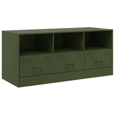 Obrázek produktu pro TV skříňka olivově zelená 99 x 39 x 44 cm ocel