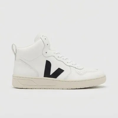 Produktbild von VEJA V-15 Leather Weiß/Schwarz Leder Sneaker Damen Herren