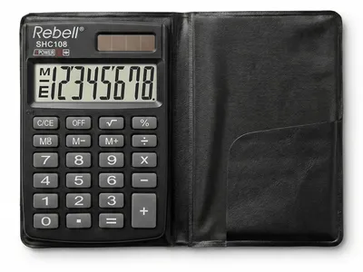 Obrázok produktu pre Vrecková kalkulačka Rebell SHC108 čierna/sivá