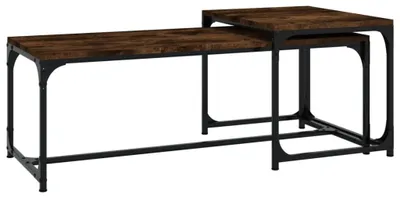 Immagine prodotto di Set di 2 tavolini da salotto con design industriale