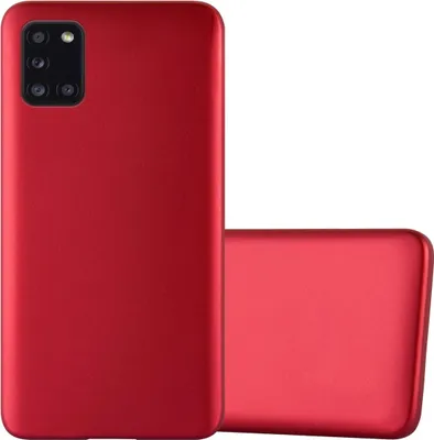 Produktbild von Cadorabo Schutzhülle für Samsung Galaxy A31 Hülle in Rot Handyhülle TPU Silikon Etui Cover Case