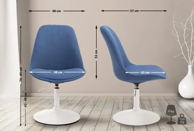 Produktbild von Stuhl Maverick W Stoff blau