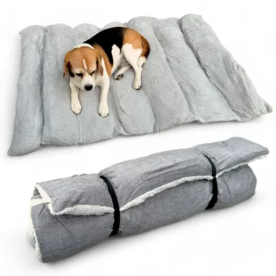 Produktbild von Reismatte XXL - Waschbar - Leicht - Weiches Fleece - 115 x 80 cm - Komfortabel für Haustiere - Hundematte
