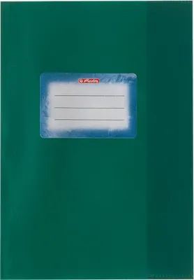 Produktbild von 10 Herlitz Heftumschläge / Hefthüllen / DIN A5 / Baststruktur / Farbe: grün