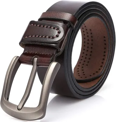 Produktbild von Gürtel Herren,Ledergürtel Herren, Herren Gürtel Dunkelbraun,kürzbar