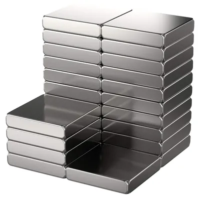 Produktbild von Starke Neodymium Magnete 5x5x1mm silber extra stark rechteckig