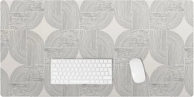 Produktbild von Geometrisches Linienmuster – Schreibtischunterlage – Rutschfeste Tischunterlage – Schreibtischmatte für Büro & Zuhause – Schreibunterlage – Mauspad – Tischmatte – 100 x 50 cm