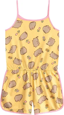 Immagine prodotto di Pusheen - tutina per bambina, senza maniche NS9448 (146-152) (giallo)