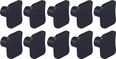 Immagine prodotto di Natural Goods Berlin maniglie per mobili rotonde KONKAV, pomelli per mobili 30x27mm, pomelli per armadi adatti a spessori di ante di 15-22mm, maniglie per armadi da cucina, cassettiere, credenze ecc., nero, 10 pezzi
