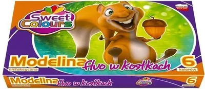 Zdjęcie produktu dla Modelina w kostkach fluo 6 kolorów