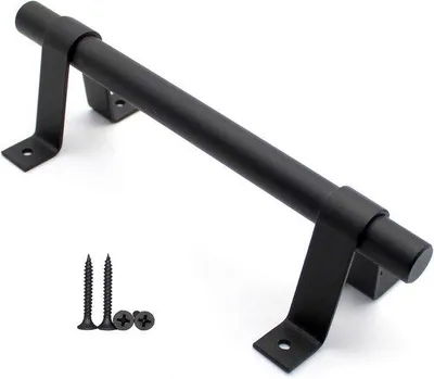 Obrázok produktu pre Čierna kľučka dverí 200 mm z masívnej ocele