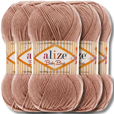 Obrázek produktu pro Alize 5x 100 g Baby Best vlna, antipilling, jednobarevná, háčkování, pletení (354)