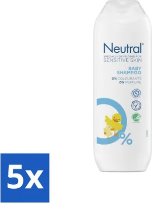 Produktbild von Neutrales Babyshampoo – Für empfindliche Haut – Ohne Duftstoffe – Ohne Farbstoffe – 250 ml - Vorteilspack - 5 Stücke