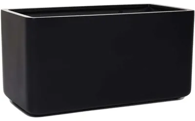 Produktbild von VIVANNO Pflanztrog Fiberglas MAXI ROUND Kasten, Anthrazit matt - 80x40x40 cm