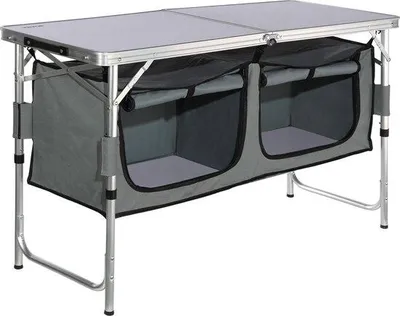 Image de Table de fête - Table de fête pliante - 120 x 47 x 70 cm - 4 à 6 personnes - Avec tiroirs