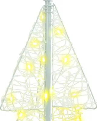 Obrázok produktu pre vidaXL Vianočný stromček so 100 LED diódami teplá biela 120 cm akryl