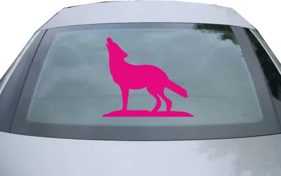 Produktbild von Indigos UG - Aufkleber Heckscheibe & Motorklappe DE2251 - pink - 600x514 mm - Wolf - Auto Scheiben Fenster Heckklappe Tuning Racing JDM - Die cut