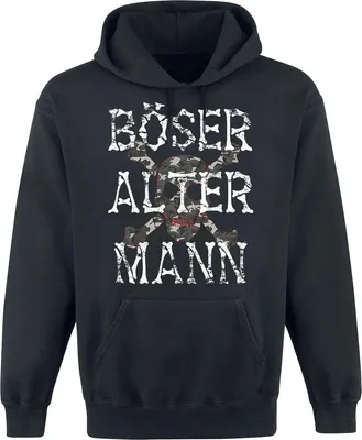 Produktbild von Sprüche Kapuzenpullover Herren Böser alter Mann schwarz S