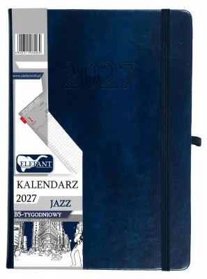 Obrázek produktu pro Kalendář Jazz 2027, formát B5, týdenní, tmavě modrá barva, 178 stran
