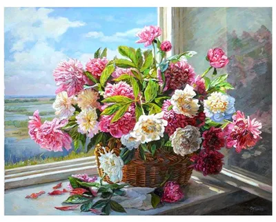 5D Diamantgemälde DIY-Set, Blumen, 40 x 30 cm