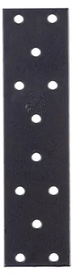 Produktbild von Alberts 50 x Lochplatten 155 x 40 x 2 mm – schwarz, kunststoffbeschichtet & verzinkt