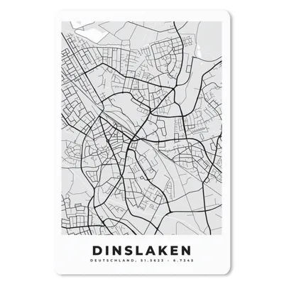 Produktbild von MuchoWow® Mauspad Mousepad Karte - Dinslaken - Deutschland - Stadtplan 18x27 cm - Mousepads - Maus Mat - Pad - Mausunterlage