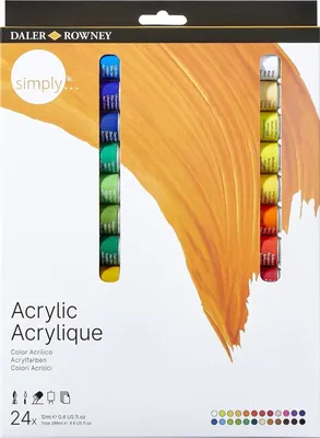 Obrázok produktu pre Daler Rowney Simply Sada akrylových farieb 24 x 12 ml