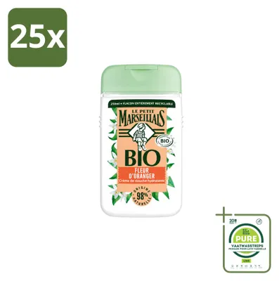 Produktbild von 25 x Le Petit Marseillais Duschgel Orangenblüte - 250 ml - Großpackung - 25 Stücke