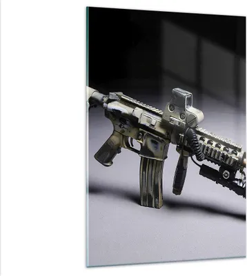 Produktbild von Bilder auf glas - Einteilig - Armee Gewehr - 80x120cm - Glasbilder - Wandbilder - Bilder - zum Aufhängen bereit - Wanddekoration aus Glas - Glas Bilder - Wandbild auf Glas - GPA80x120-3768