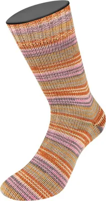 Produktbild von Lana Grossa - Meilenweit 6-fach 150g Papillon 9602 rosa dunkelgrau hellgrau sandbeige hellblau steingrau