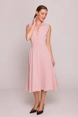 Zdjęcie produktu dla Stylove Sukienka damska Konstantia S409 midi pudrowy róż L