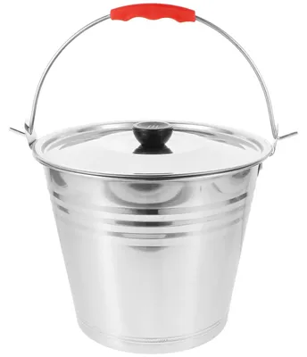 Milcheimer aus Edelstahl mit Deckel, 22,5 cm, 720 g