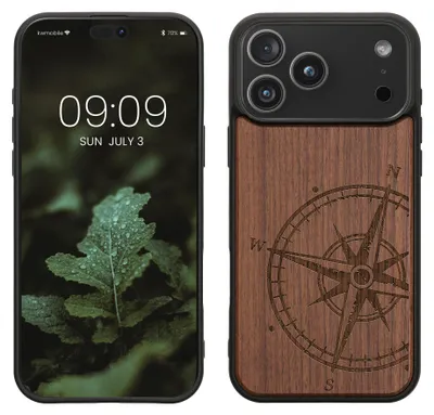 Obrázok produktu pre Obal na telefón kwmobile pre Apple iPhone 18 Pro Max / iPhone 17 Pro Max, drevený obal s okrajom z TPU – odolné puzdro chrániace pred nárazmi – ochranný kryt
