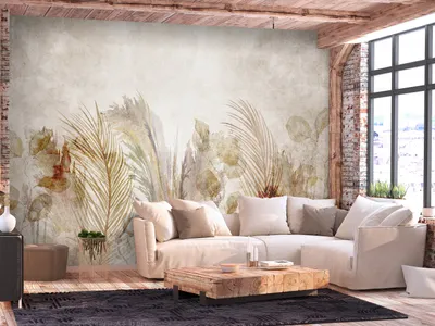 Produktbild von Vlies Fototapete Natur 400x280 cm Tapeten Wandtapete XXL Wiese Blätter Palmblatt Botanik wie gemalt b-A-10207-a-a