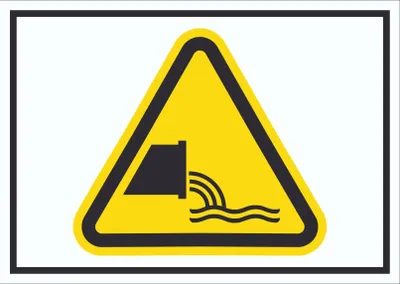 Produktbild von Schild Warnung Abwassereinleitung Symbol A3 (297x420mm)