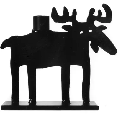Produktbild von Bengt & Lotta Kerzenständer „Elch“ – Die schwedische Design-Ikone (22 cm, Schwarz)