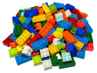Produktbild von LEGO® DUPLO® 30 2x4 Steine und 70 2x2 Steine Bunt Gemischt - 3437 3011 NEU! Menge 100x