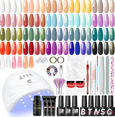 Produktbild von COSCELIA UV Gel Nail Polish 20pcs Gel Nägel Selber Set 3Poly Verlängemit 48W LED Nagellampe UV Gel Lacken Set UV Lack Gel Nail Polish für Nagel Design