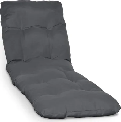 Productafbeelding van Tuinkussens voor ligstoelen - Comfortabel zitkussen, 190x60 cm - Tuinkussens in grijs - Geschikt voor houten banken