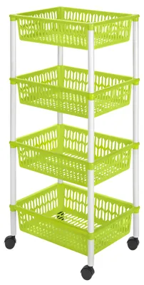 Obrázek produktu pro Heidrun Regál pojízdný 4 patrový