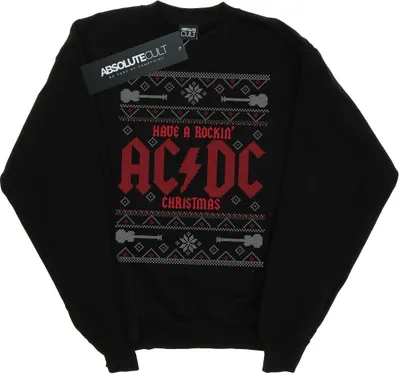 Image de AC/DC - "Rockin' Christmas" Sweat-shirt pour homme BI3448 (XL) (Noir)
