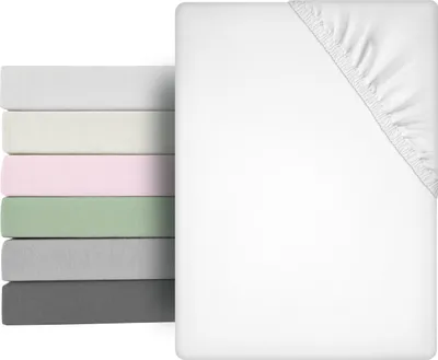 Produktbild von Mikrofaser Spannbetttuch Bettlaken, Premium Mikrofaser, Größe und,180x200cm,Weiß, Matratzenart:Standardmatratze